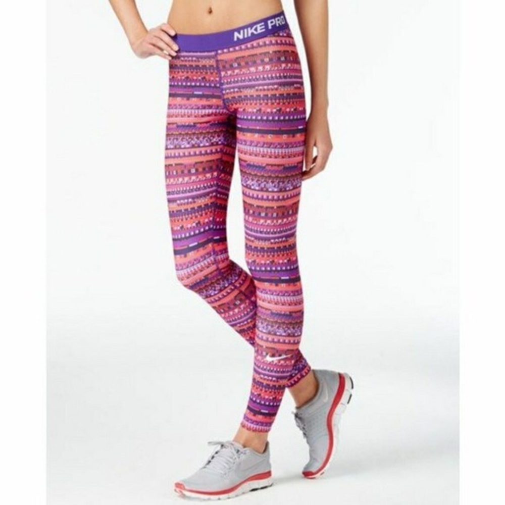 Nike Pink Tribal Fleece-lined Leggings *worn once*